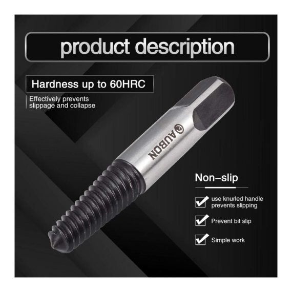 Gewindebohrer-Auszieher-Set | KATUR-Werkzeug für beschädigte Schrauben | 6-teiliges Extraktoren-Bohrer-Führungsset | Defekte Schraubenentferner für Schraubenbolzen | Professionelles Schraubenentfernungs-Werkzeug