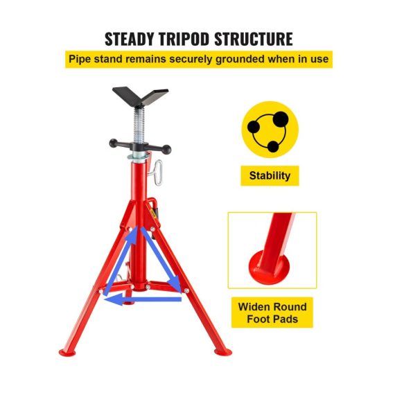 Höhenverstellbarer V-Head-Rohrständer 28-52 Zoll tragbarer Pipe Jack-Ständer mit V-Fold-A-Jacks