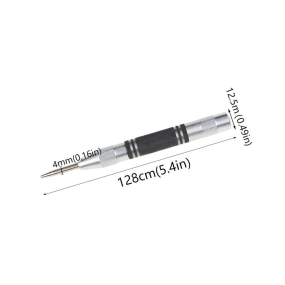Automatischer Körner und Splintentreiber Set - 2 Stücke DXiongW Splintentreiber 128mm mit Verstellbarer Spannung 2 Ersatzspitzen für Metall Holz Glas und dünnen Stahlblechen