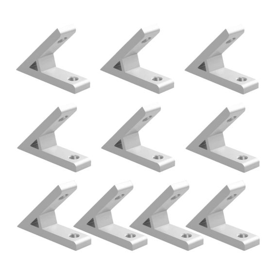 Aluminium 45 Grad Winkelverbinder mit M6 Nut für Aluprofil 20x20 - Stütze 10X für DIY-Projekte 3D-Drucker und Montageprofil