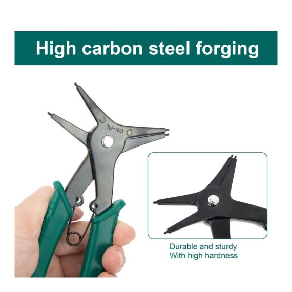 2-in-1 Sicherungsringzangen-Set Interne & Externe Sprengringzange für 10-40 mm Durchmesser
