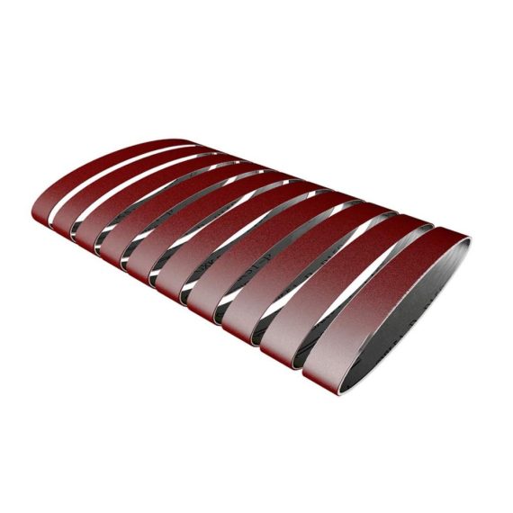 10 Stück Aluminiumoxid Schleifbänder Set | 15x330mm / 25x330mm | 60-1000 Körnung für Winkelschleifer | Schleifen & Polieren