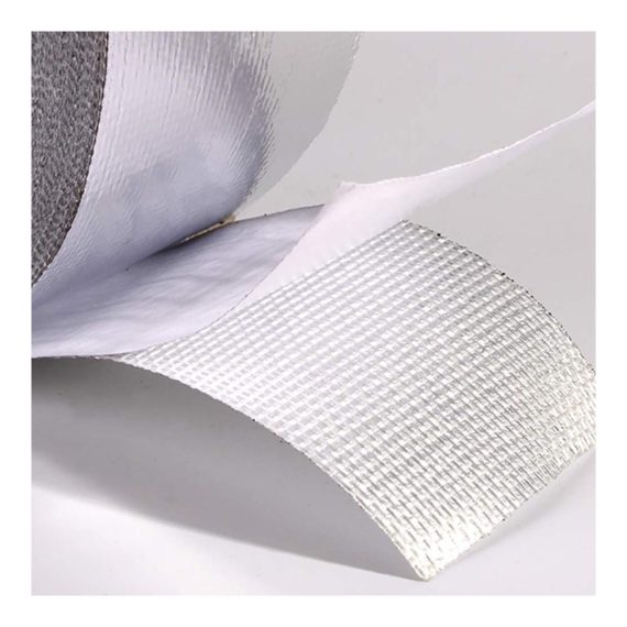 Aluminiumklebebänder 50mmx25m - Selbstklebendes Aluband mit Glasgittergewebe - Thermoshield Hitzeschutz - Temperaturbeständig von -30 bis 120°C
