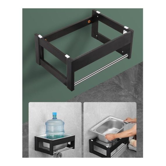 Edelstahl-Wandwaschbecken mit Wasserhähnen Seifenspender - Gewerbliches Ausgussbecken (48x35x31cm