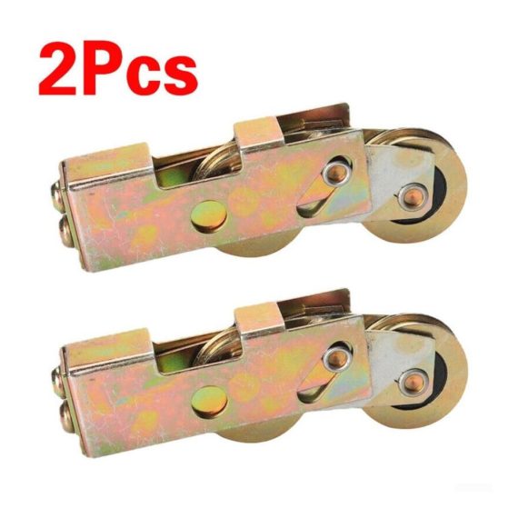 Doppelter Duschtürrollensatz aus hochwertiger Aluminiumlegierung - Rostfrei Schiebetürrollen für einfaches Gleiten geeignet für Tandem-Terrassentüren und Fenster. (32 mm 2 Stück