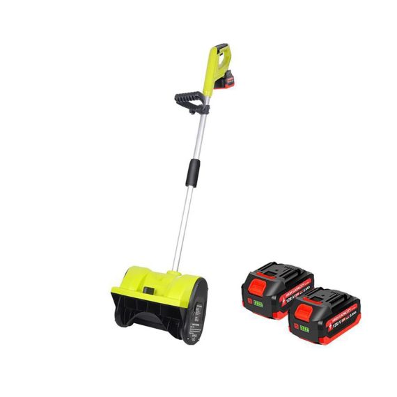 Kabellose Schneefräse mit leichter elektrischer Schaufel - 76 m Wurfweite 136 kg/min Leistung inklusive 4000 mAh Akku für Zuhause (Größe B