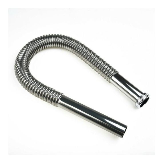 Edelstahl Waschbecken Siphon Abfluss - Universal Flexibles S-Rohr Ablaufrohr für Badezimmer (80cm