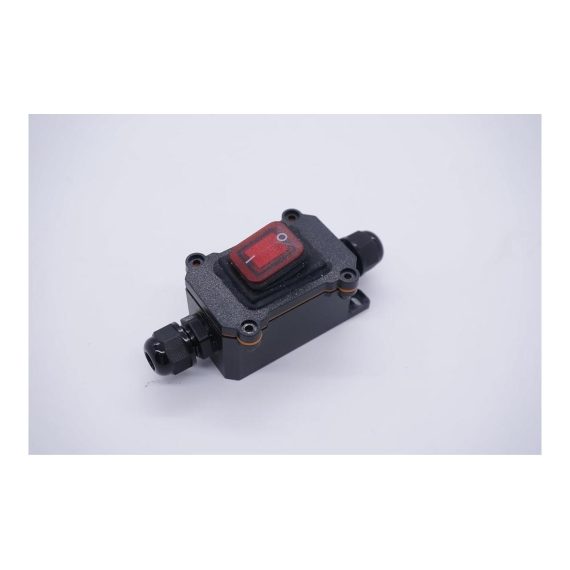 IP67 Wasserdichter Druckschalter - 16A/250V 20A/125V AC DPST 4-poliger Kabelschalter mit LED-Rotlicht für Außeneinsatz