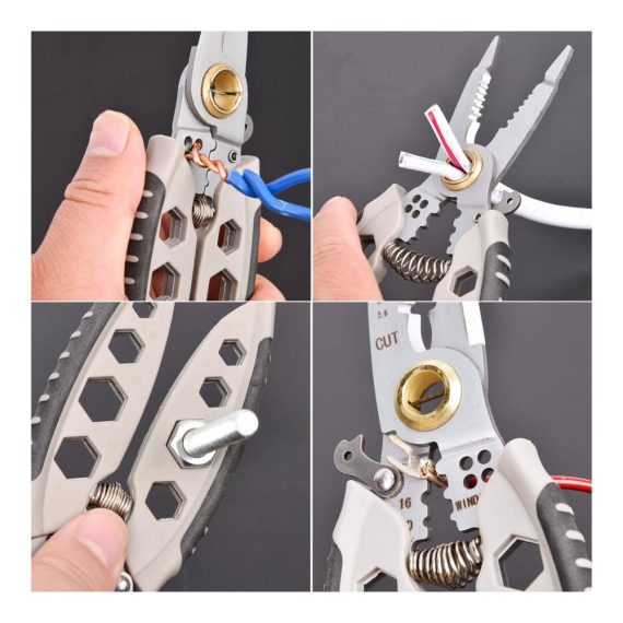 7-Inch Electric Wire Stripper - Multi-Purpose Electrical Tool for Precise Stripping - 1PC Wire Stripping Pliers for Efficient Cable Preparation