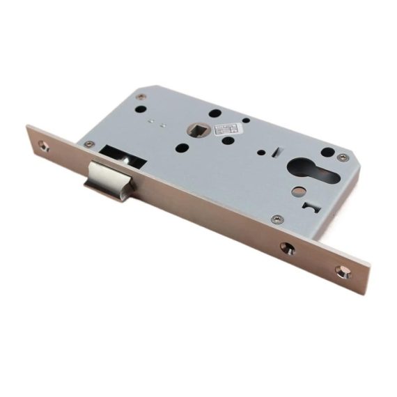 Einsteckschlösser aus Edelstahl mit Silent-Funktion Einzel-Schrägzunge Notausgang und Türgriff – Hochwertiges Bathroom Mortice Lock (Größe 72mm Farbe A_60MM
