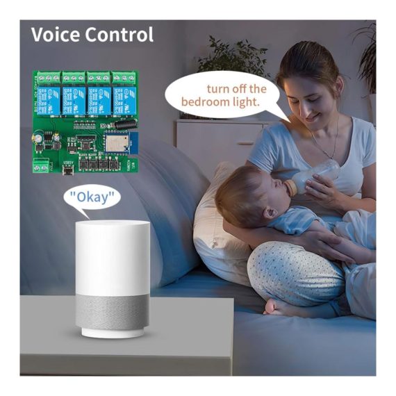 4CH Tuya WiFi Schalter - Smart & Ferngesteuerte Stecker für Hausautomation | Timer DIY Alexa & Google Home kompatibel