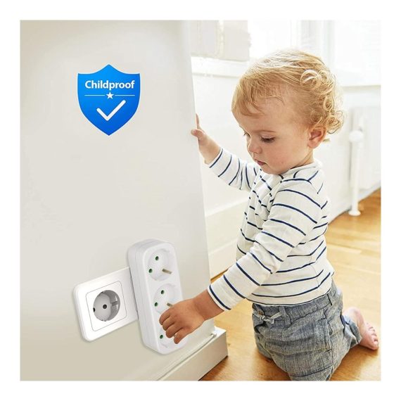 2er-Pack Steckdosenleiste mit 3-in-1 Steckdosenadapter – Ideal für Büro Zuhause & Reisen AC 250V/16A 3680W Max