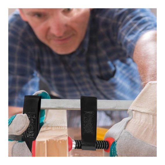 4er Set Holzbearbeitungs-Schraubzwingen 300mm - F Clamps für DIY Carpentry robuste Bastler-Schraubzwingen mit Holzbearbeitungsstange ideales Zwingen Set für präzise Holzarbeiten