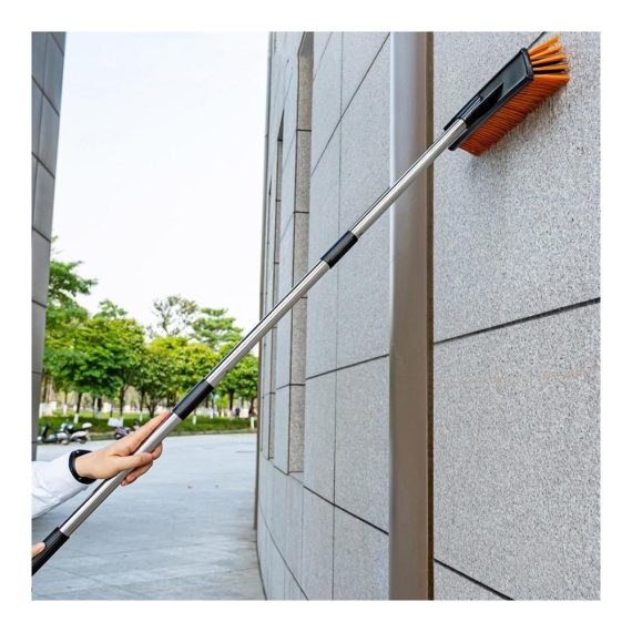 Duschschrubber & Bodenbürsten-Set mit robusten Borsten | Vielseitige Borstenbürste für Innen- und Außenreinigung - Tragbarer Bodenschrubber und Fugenbürste für effektive Outdoor-Reinigung von Lagerhallen Garagen Balkonen und Decks