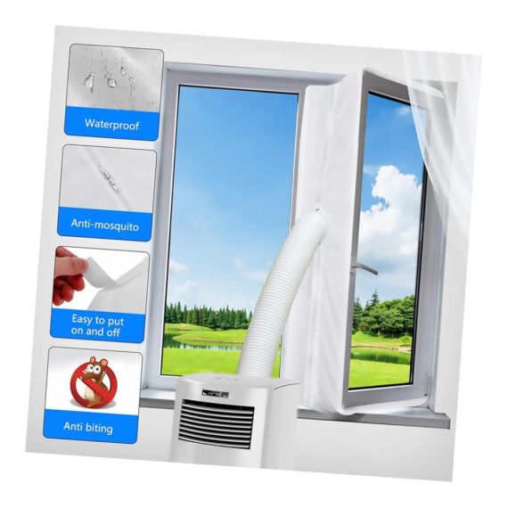 3er Set Fensterdichtungen für mobile Klimaanlagen - Effektive Fensterabdichtung für tragbare AC-Geräte - Inklusive Klimaanlagen-Dichtungstuch für optimale Leistung - Fensterheber-Kit für Portable Air Conditioner - Ac-Trockner-Zubehör für Fenstermontage