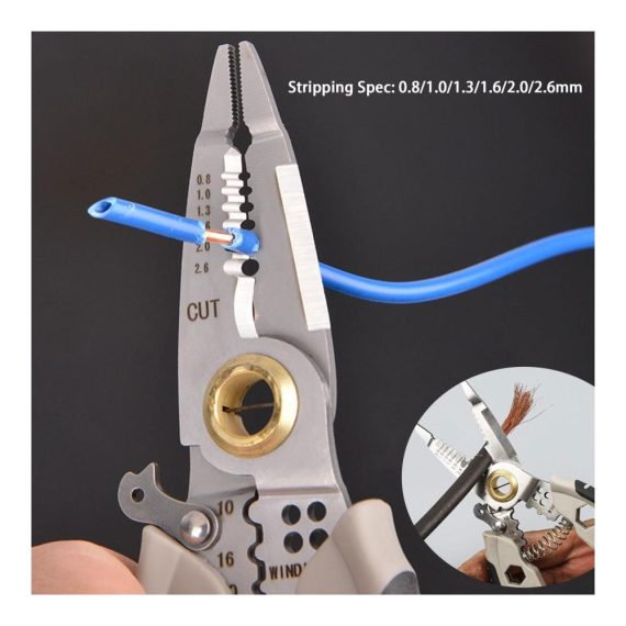 7-Inch Electric Wire Stripper - Multi-Purpose Electrical Tool for Precise Stripping - 1PC Wire Stripping Pliers for Efficient Cable Preparation