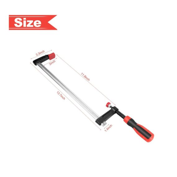 4er Set Holzbearbeitungs-Schraubzwingen 300mm - F Clamps für DIY Carpentry robuste Bastler-Schraubzwingen mit Holzbearbeitungsstange ideales Zwingen Set für präzise Holzarbeiten