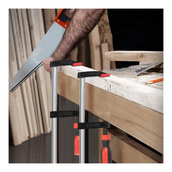 4er Set Holzbearbeitungs-Schraubzwingen 300mm - F Clamps für DIY Carpentry robuste Bastler-Schraubzwingen mit Holzbearbeitungsstange ideales Zwingen Set für präzise Holzarbeiten