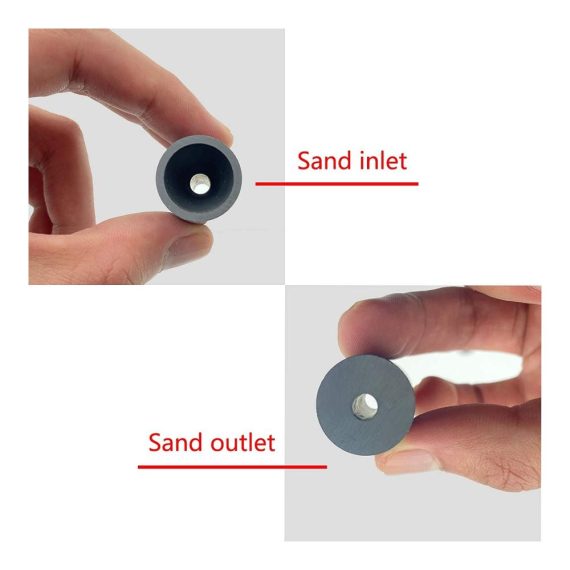Sandstrahlgeräte Düse - Hochpräzise 35x20x8 mm Borcarbid Luft Sandstrahler Spitze für Schleifen und Strahlen in Sandstrahlkabinetten