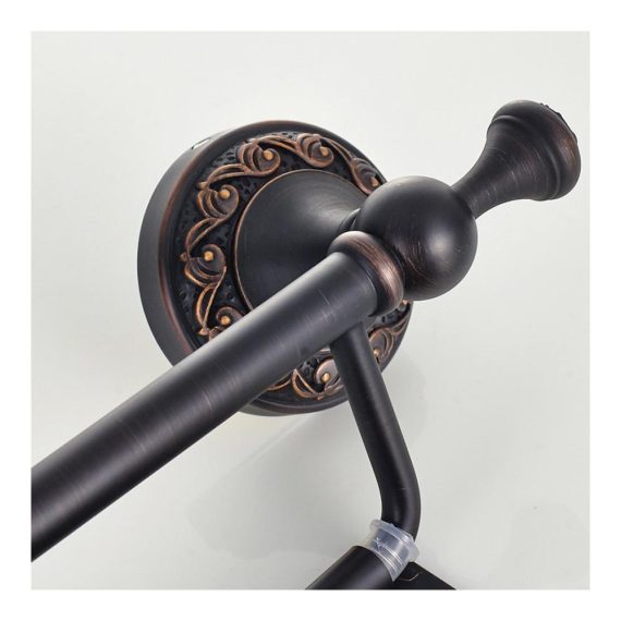 Antiker Schwarz-Öl-Rubbed-Bronze Klopapierhalter mit Deckel für die Wandmontage – Retro Toilettenpapierhalter im Vintage-Stil