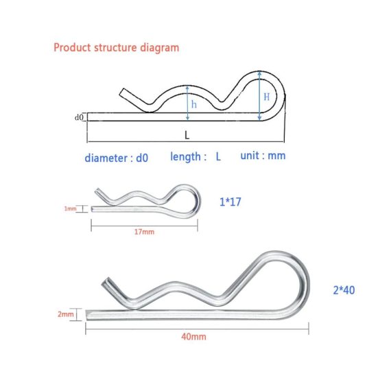 168 Stück Federstecker & Spezialsplinte Sortiment – Verzinkte Sicherungssplinte in 7 Größen (M1/M1.2/M1.5/M1.8/M2/M2.5/M3) für Auto Motorrad & Fahrradreparatur